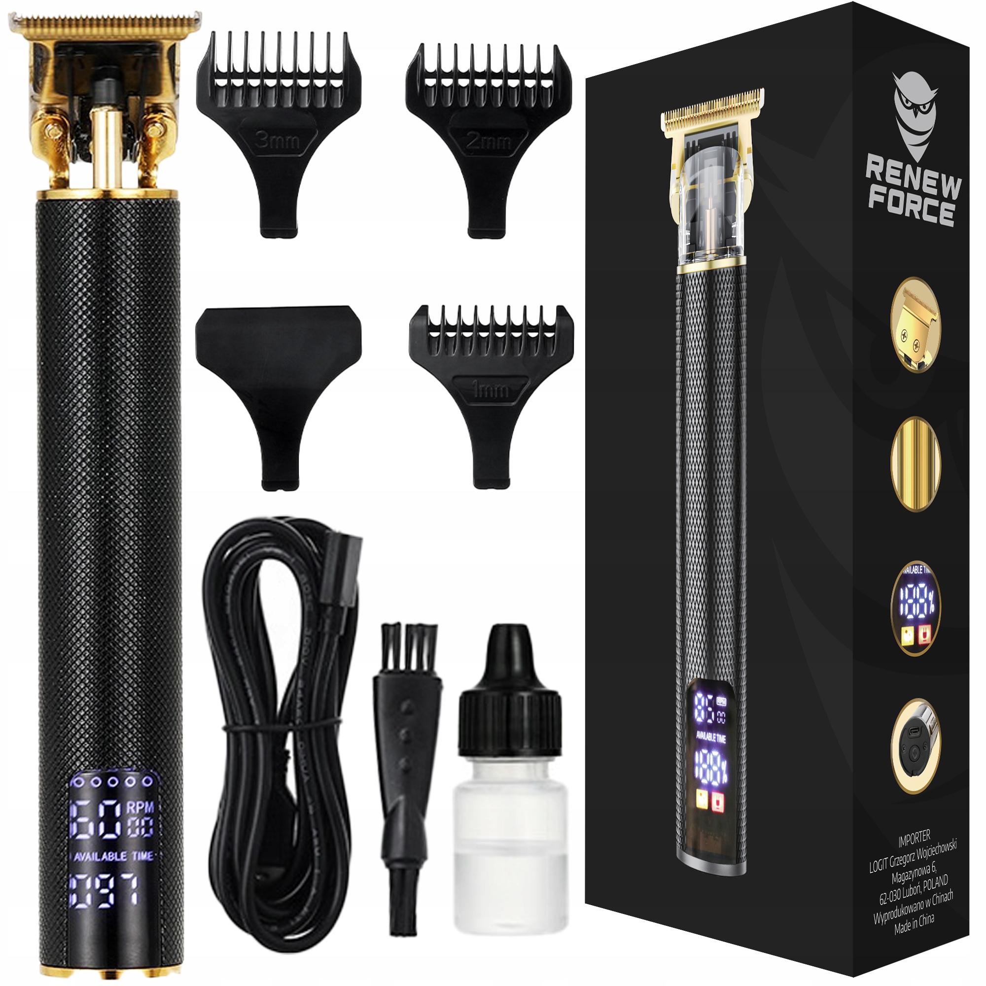 Zastrihávač vlasov Brody Zastrihávač Bezdrôtový holiaci strojček Sada XXL