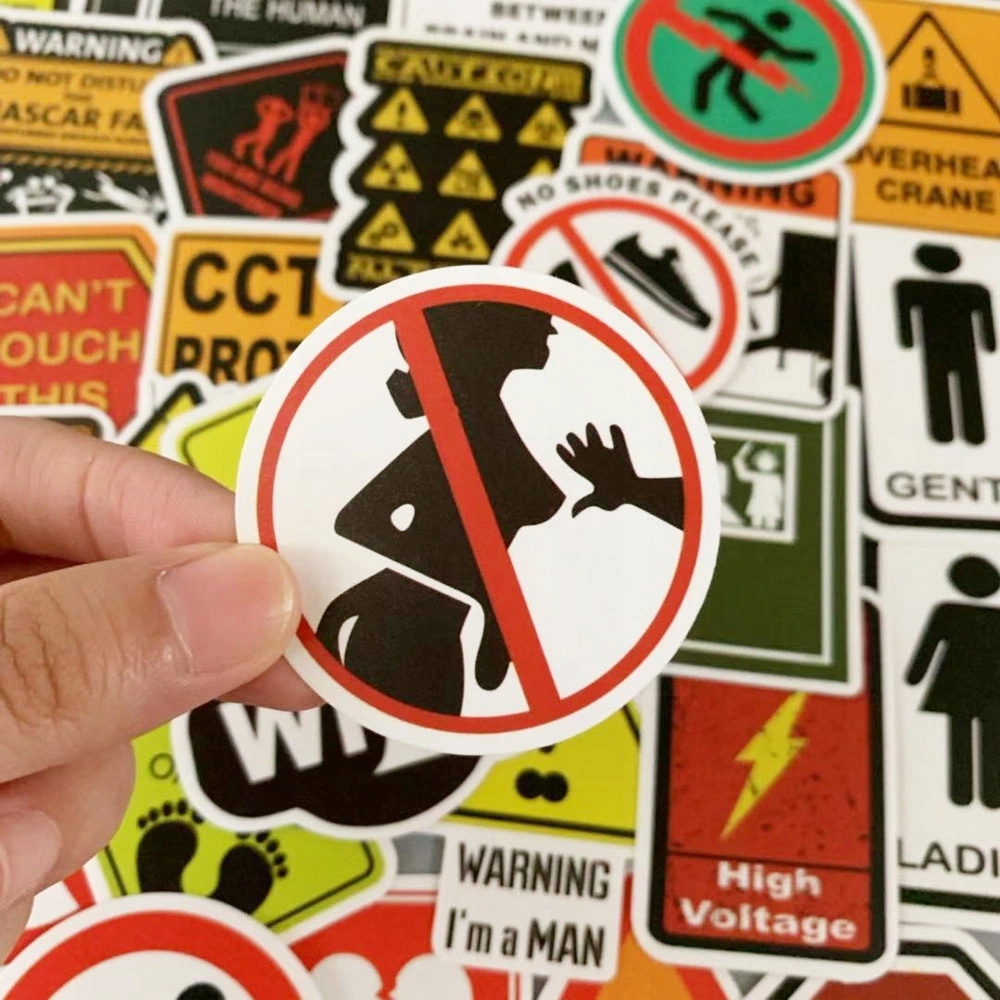 

Wlepy Sticker Bomb Naklejki Śmieszne MIX Zakaz 50