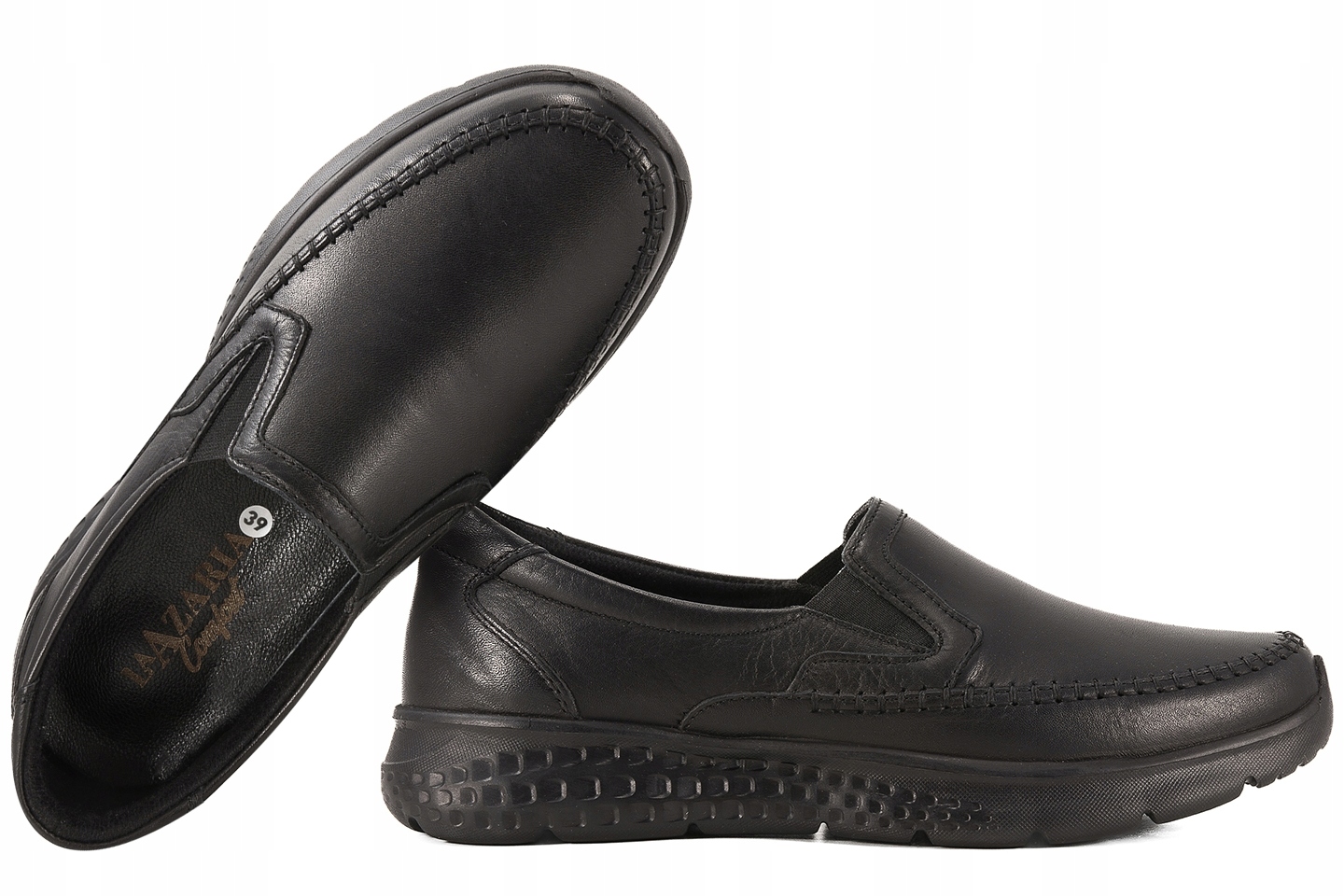 LaAzaria 260637 Dámské Mokasíny Kožené Polobotky černé 41 Černá