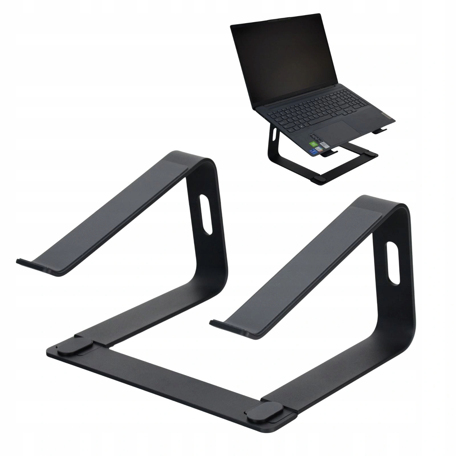 Stolik pod laptop stand statyw pod laptopa czarny składany Hardman