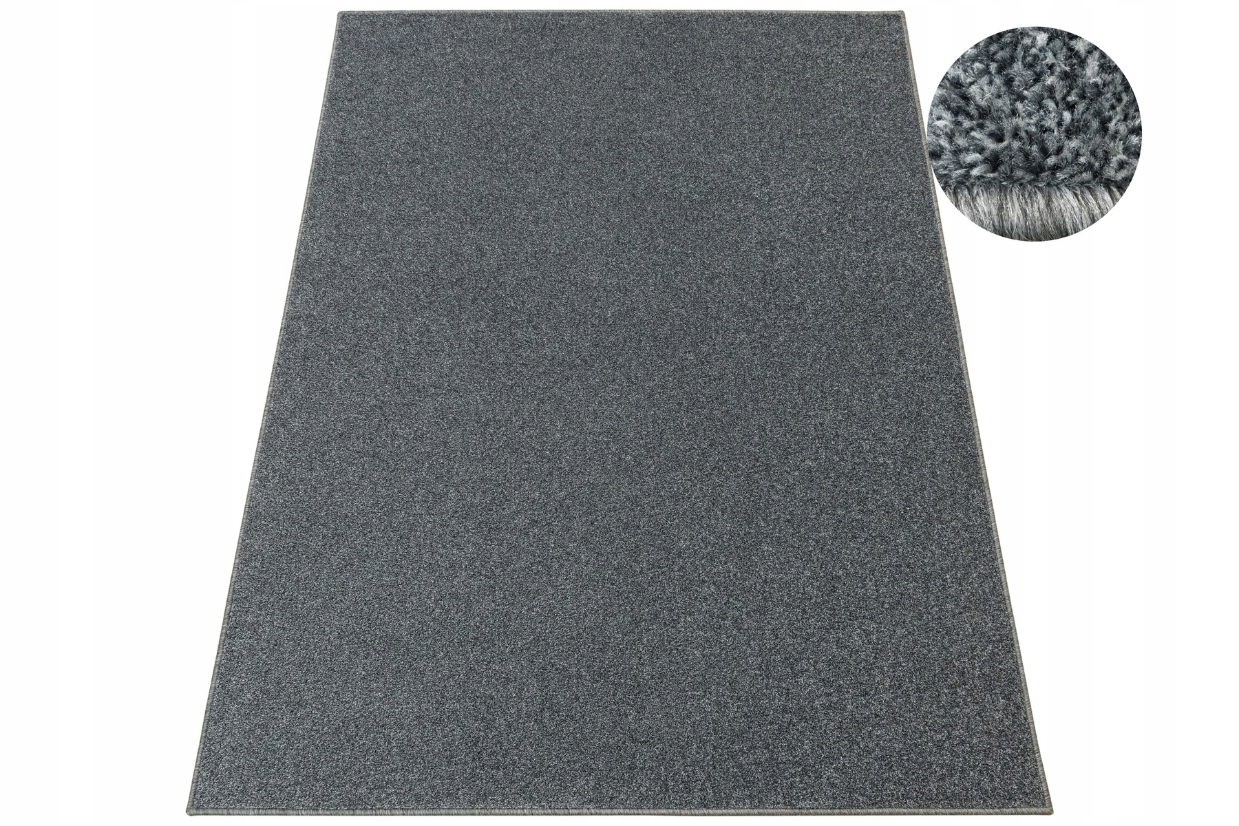 Dywan Do Salonu Sypialni Srebrzysty Szary Grafit Na Filcu Alpha 150x250 cm