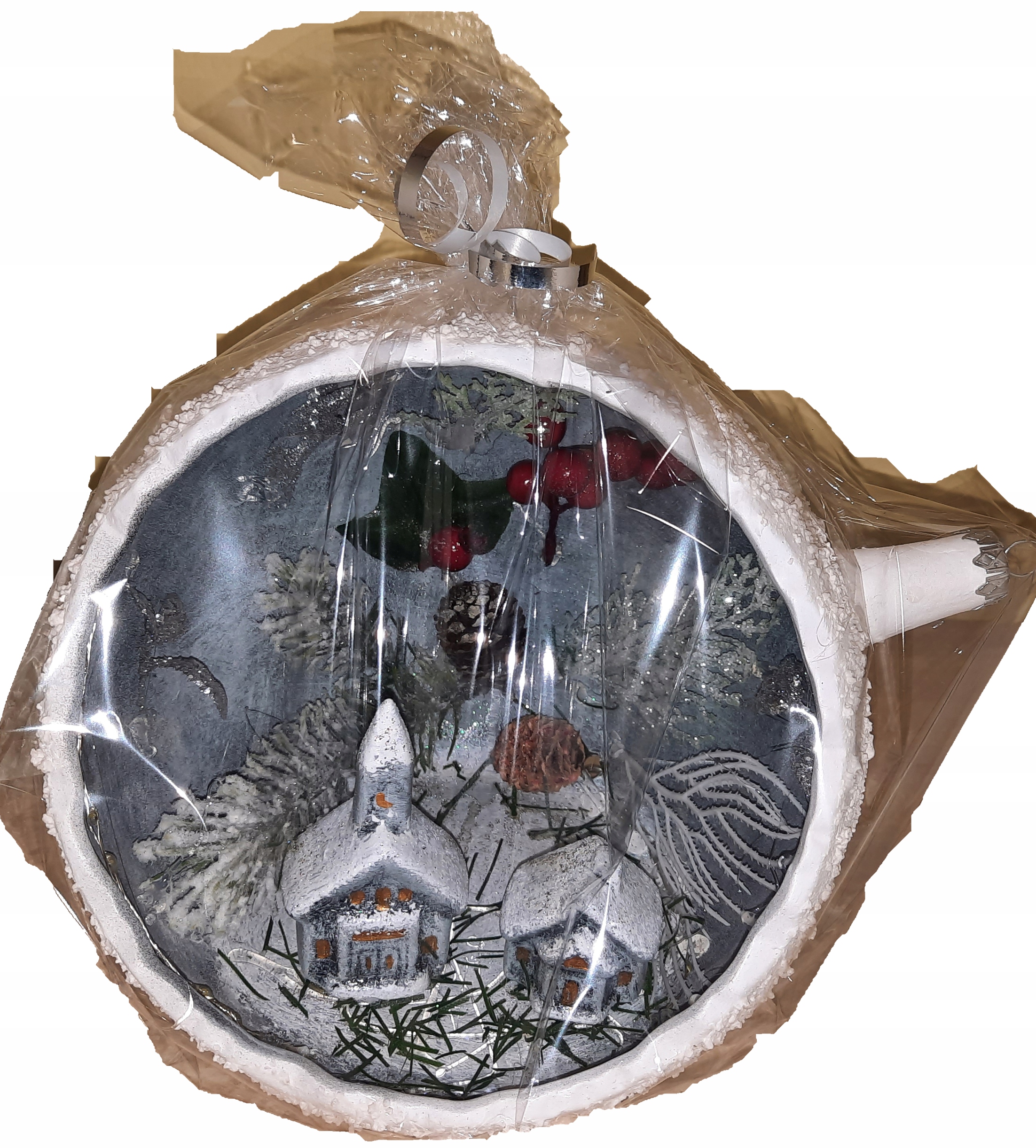 DUŻA SZOPKA BAŃKA ŚWIECĄCA BOŻE NARODZENIE ŚWIĘTA