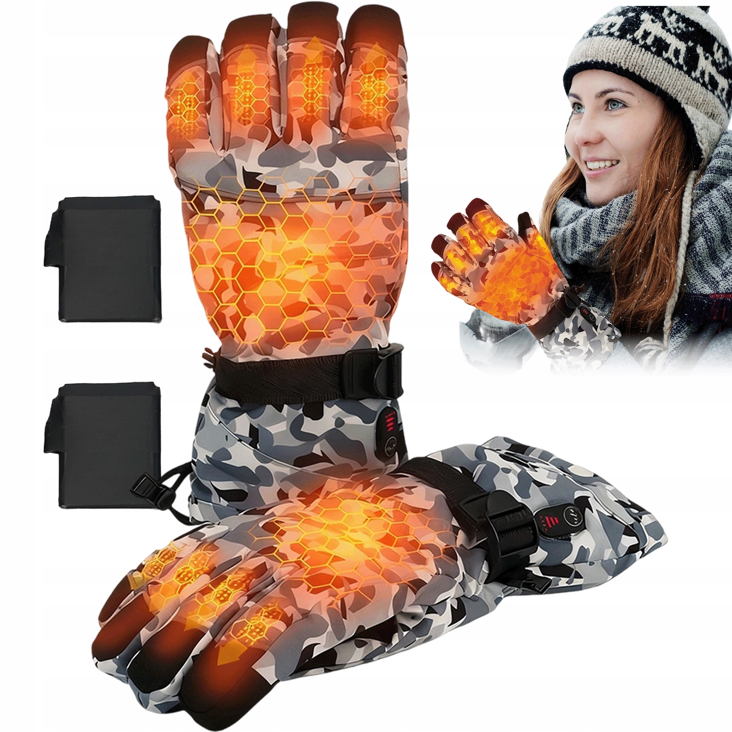 Usb Vyhřívané Teplé, Voděodolné Zimní Rukavice Se Mohou Dotýkat Obrazovky