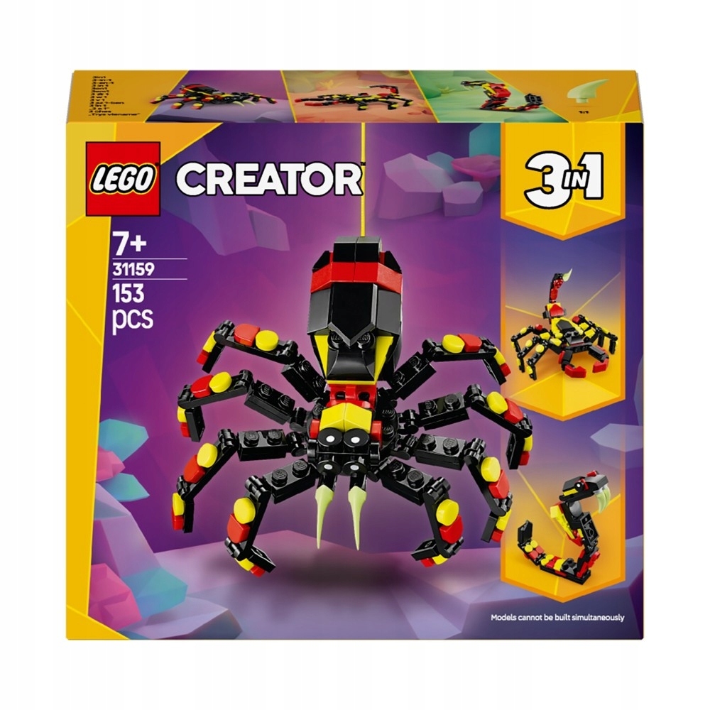 Lego Creator 3v1 Divoká zvířata neobvyklý pavouk 31159
