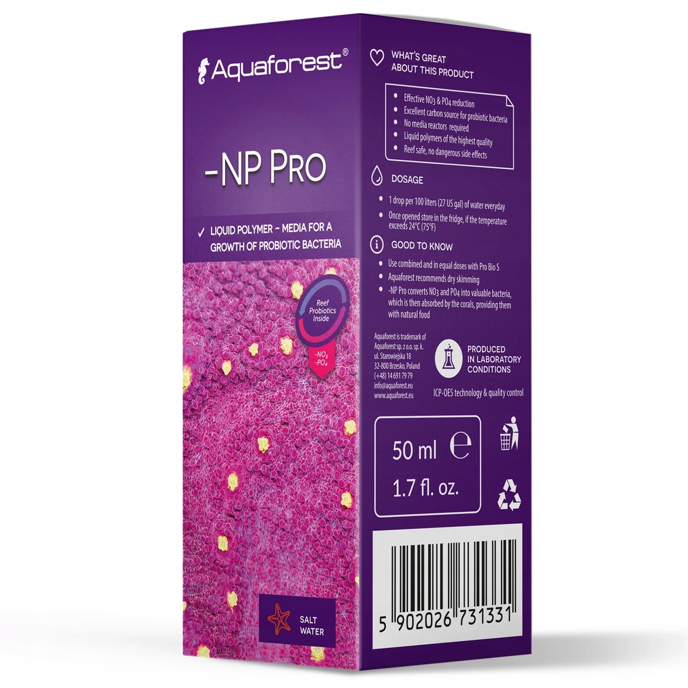 -např. Tekuté Polymery, Bakterie, Redukce NO3 PO4 Akvárium 50 ML