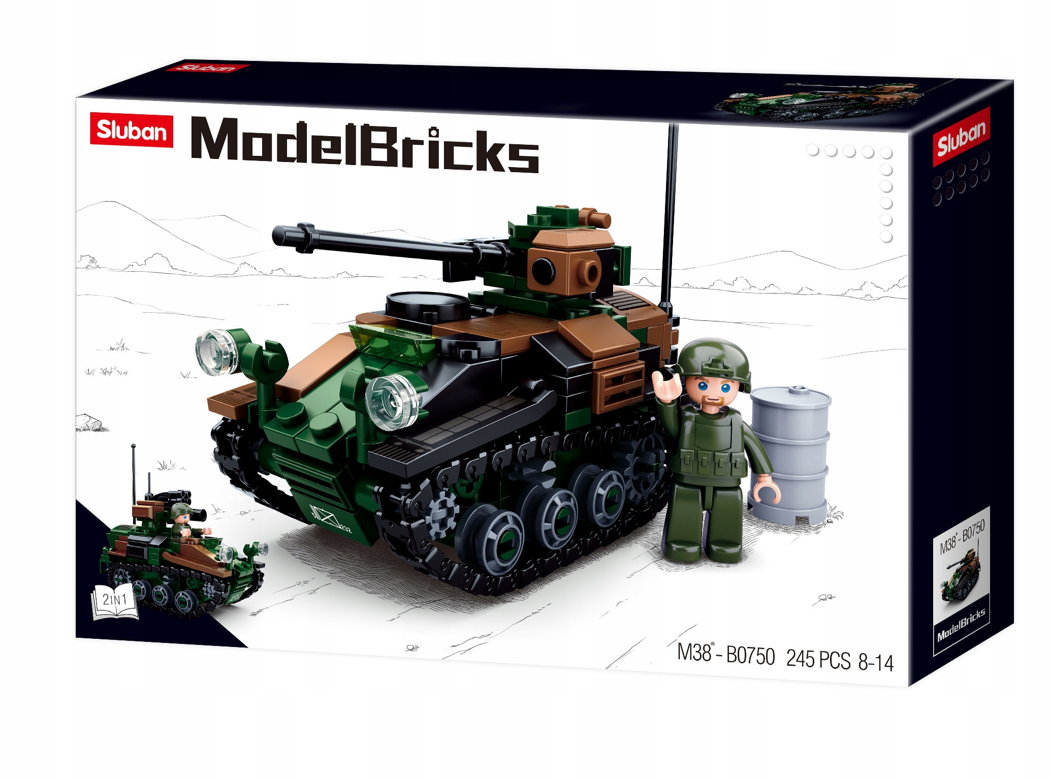 

Klocki Sluban Wojsko Czołg Wiesel Amc 2w1 Model