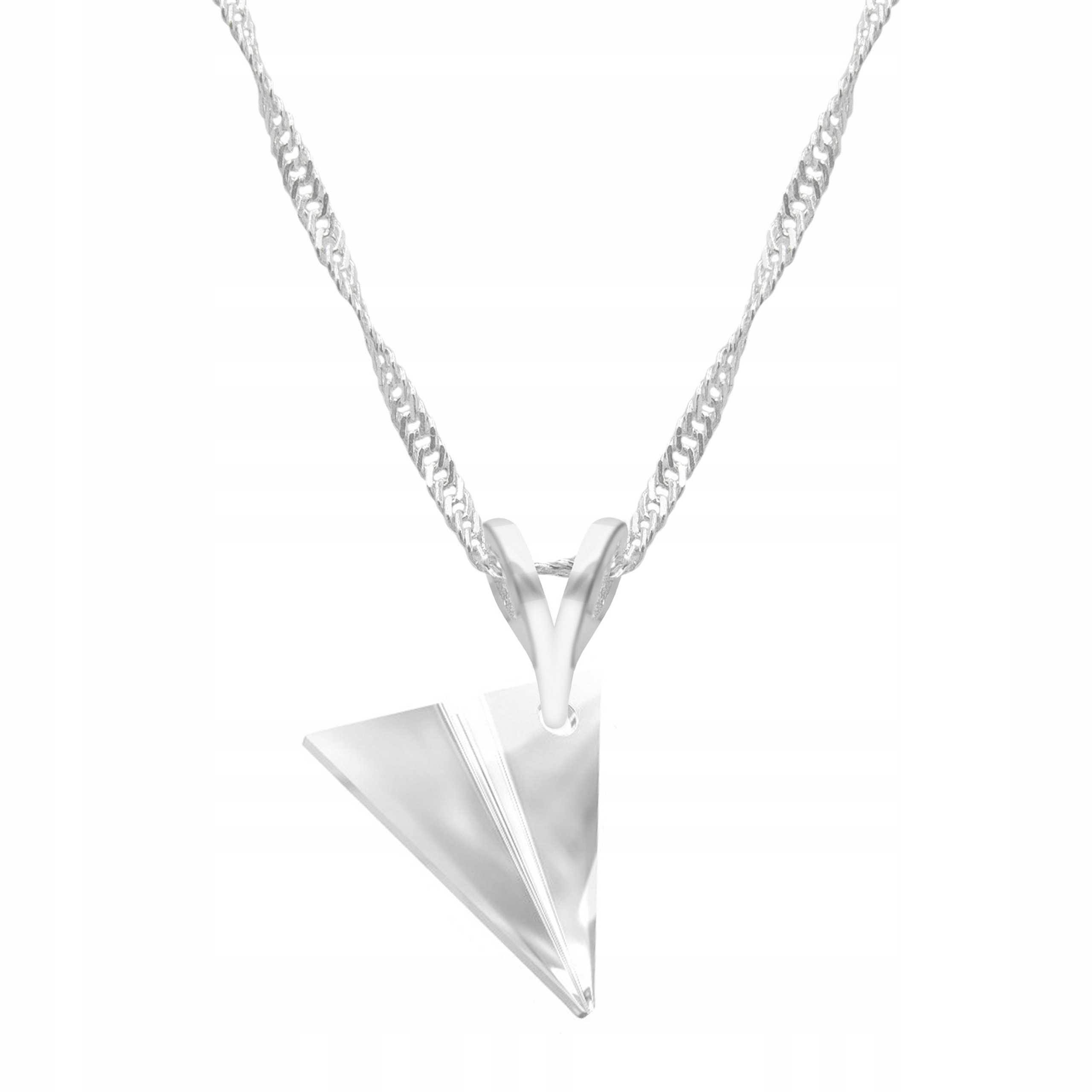 Stříbrný řetízek náhrdelník 925 Papírové Letadlo