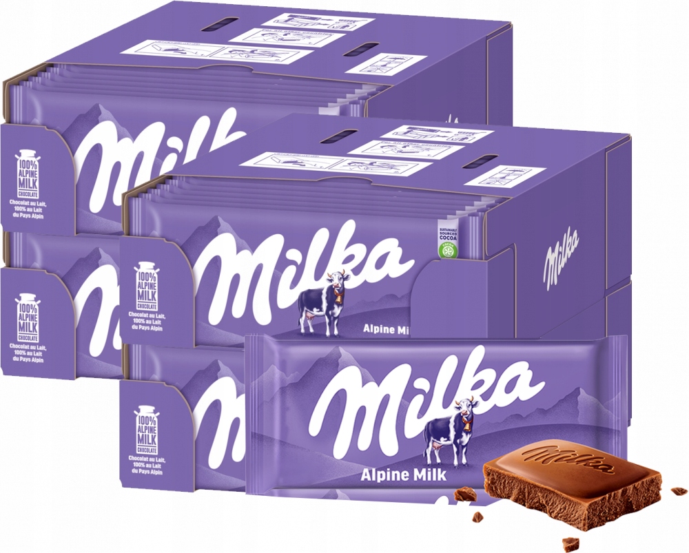 Milka Czekolada mleczna Alpine Milk 90 g x96