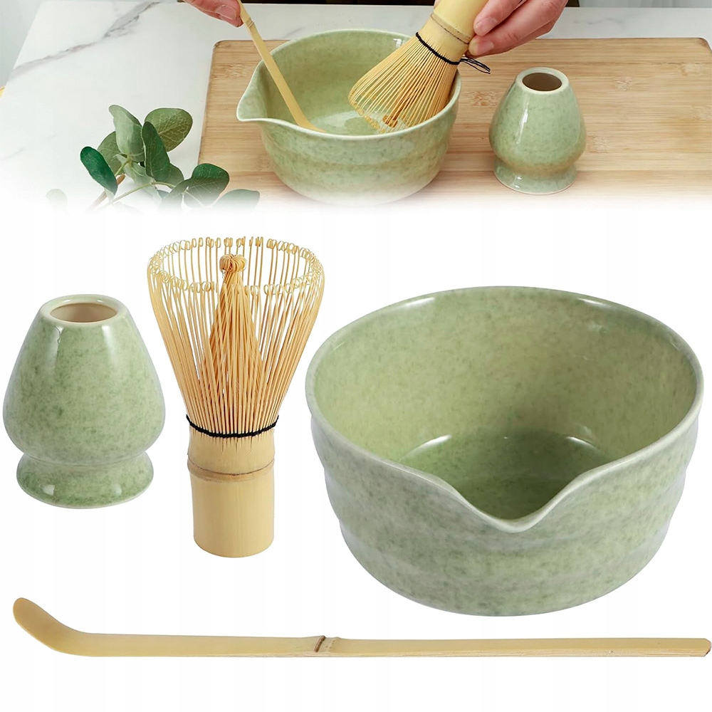 Levně Sada Na Matchu Keramická Miska Metla Chasen 4 El Dárek
