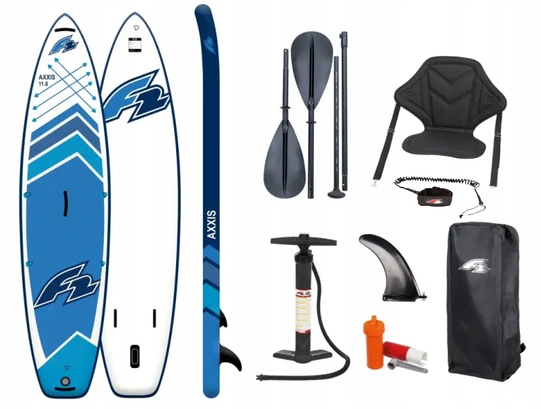 Rodzinna deska Sup F2 Axxis 12'2 White Combo z siedziskiem i wiosłem 2w1