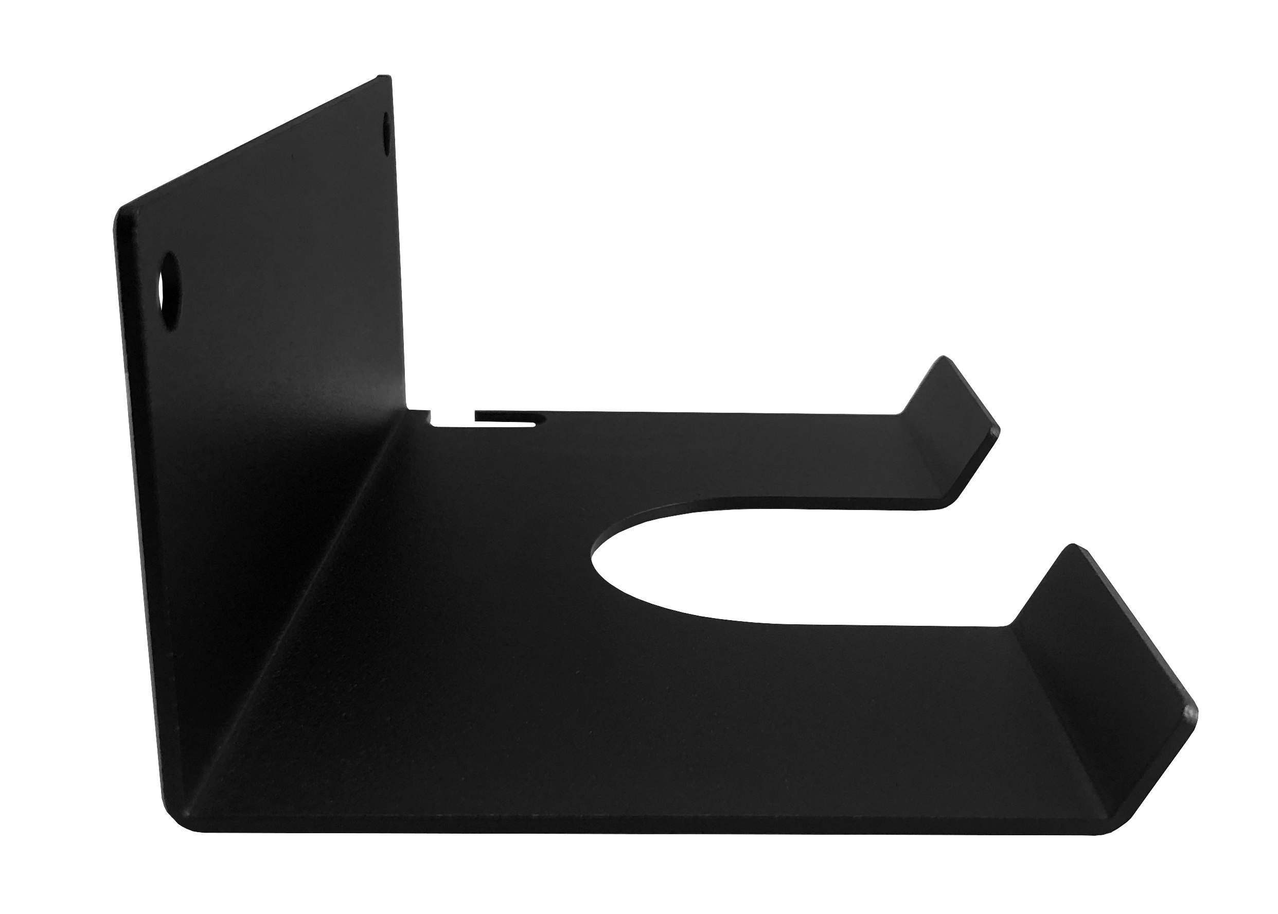 MOCNY UCHWYT ŚCIENNY WIESZAK NA SUSZARKE DO WŁOSÓW METALOWY CZARNY UNIWERS Materiał stal