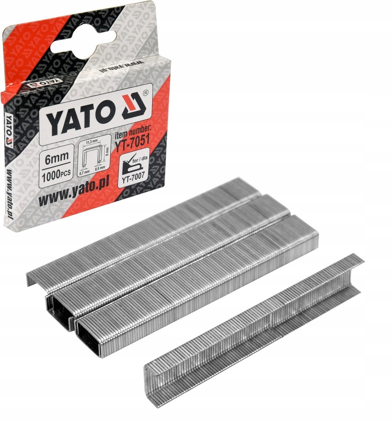 

Zszywki 6 mm Yato 1000 szt YT-7051