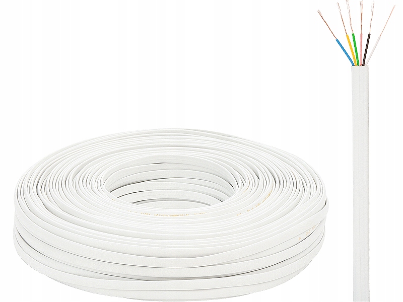 

Kabel przewód telefon domofon płaski KP-6 100m