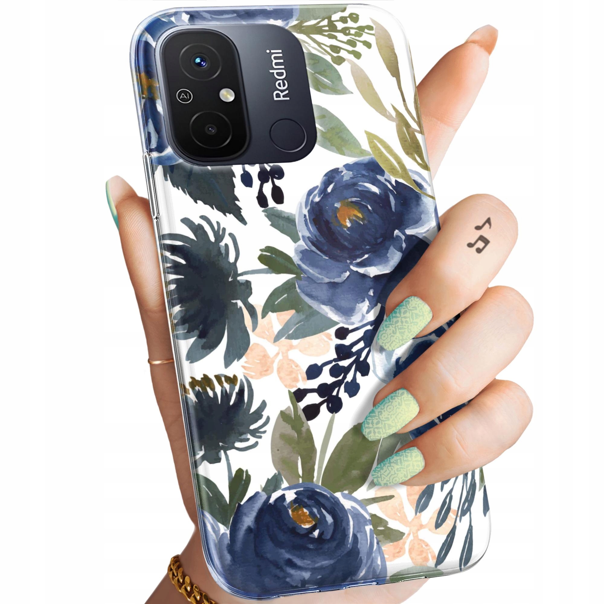 Etui Do Xiaomi Redmi 12C Kwiaty Kwieciste Flower Obudowa Pokrowiec