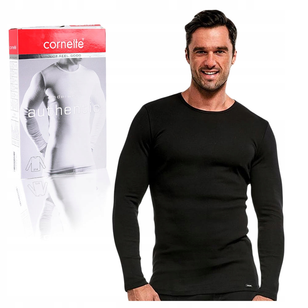 CORNETTE Podkoszulek Męski Czarny CT214 M