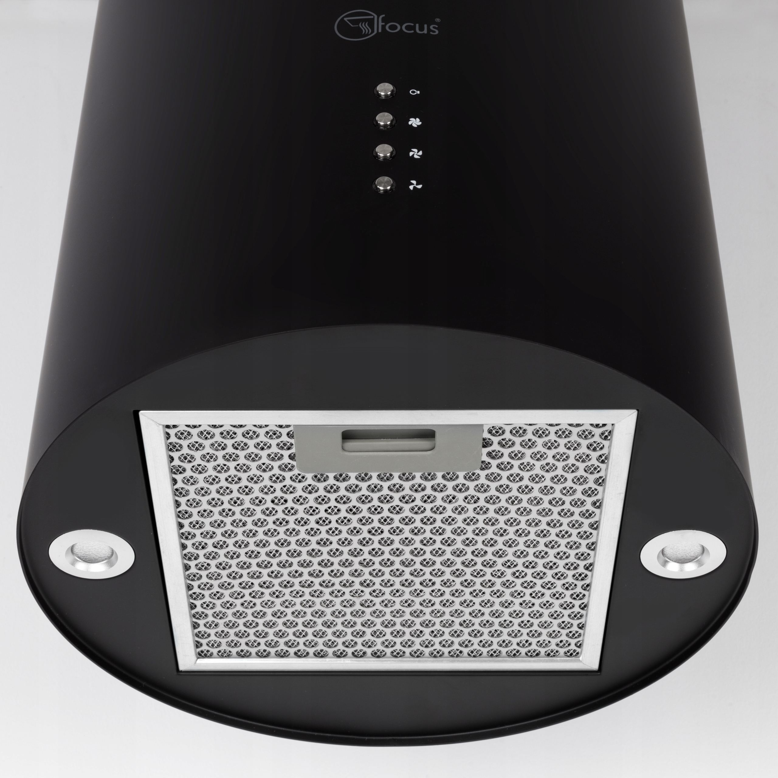 Okap Shadow wyspowy wiszący tuba CZARNY MAT śr. 35cm Kolor dominujący czarny