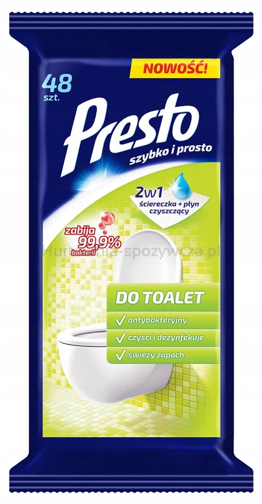 Presto Hospodářské utěrky na toalety, 48 ks, bílé