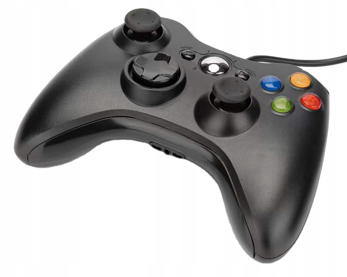 PAD GAMEPAD KONTROLER DO XBOX 360 PC PRZEWODOWY USB WIBRACJE X360 KX13 Kolor czarny
