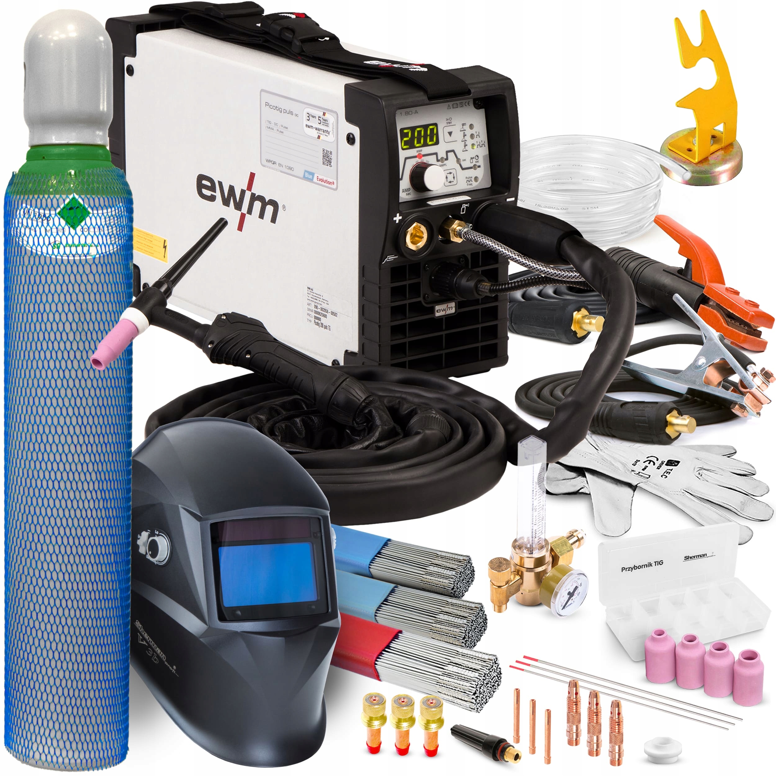 Invertorová Svářečka Ewm Picotig 200 Tig DC Mma Puls Hf Igbt 200A