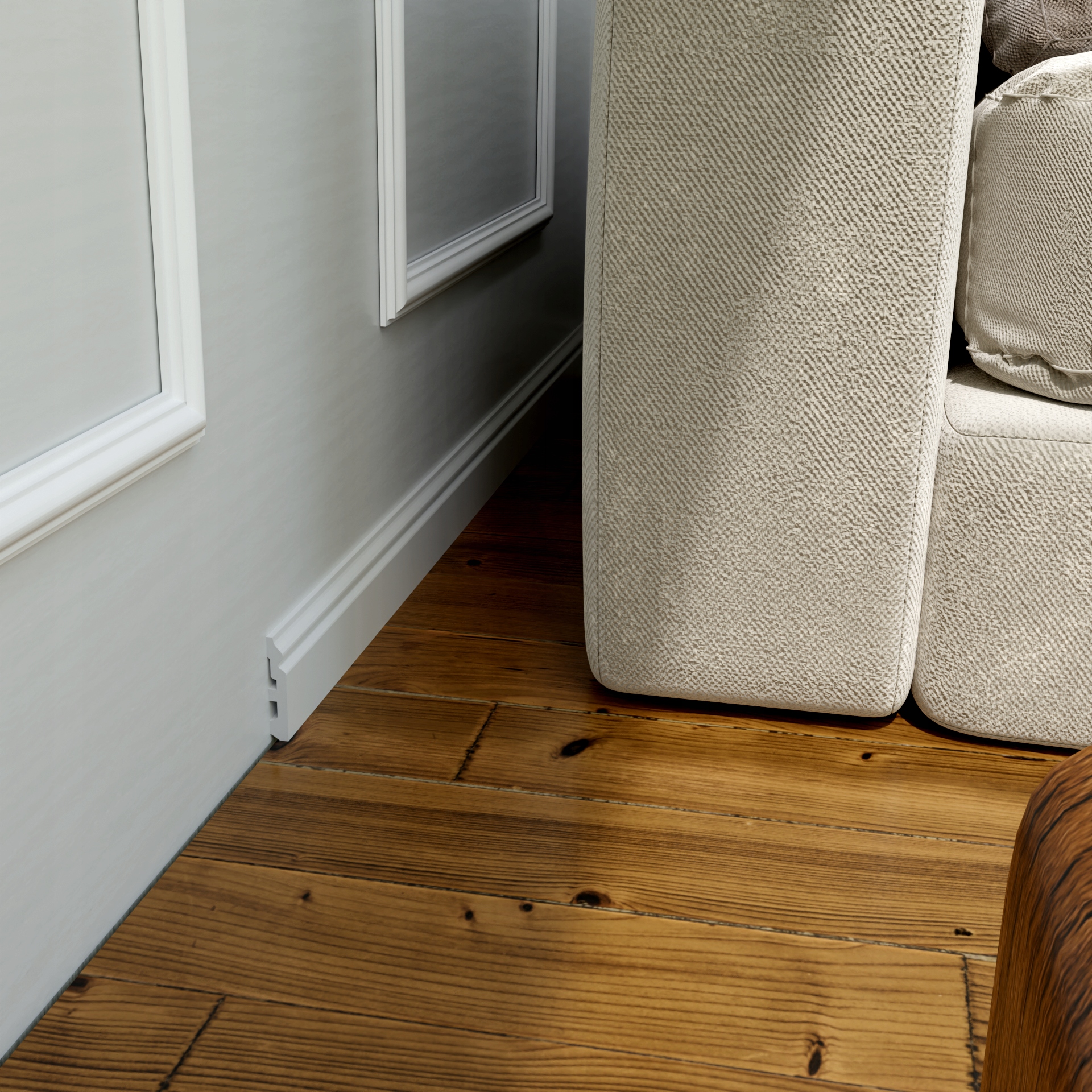 Listwa Przypodłogowa 8 cm biała LCL-07 Poliuretan Kod producenta LCL-07