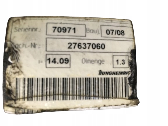 Jungheinrich EJE Napęd wózka 51057593 27637060 NrZ347 Numer katalogowy części 27637060