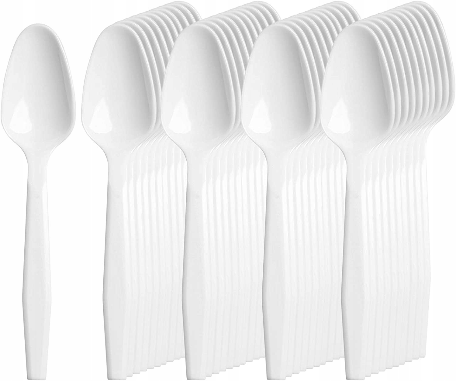 

naczynia jednorazowe łyżki plastikowe 100sztuk