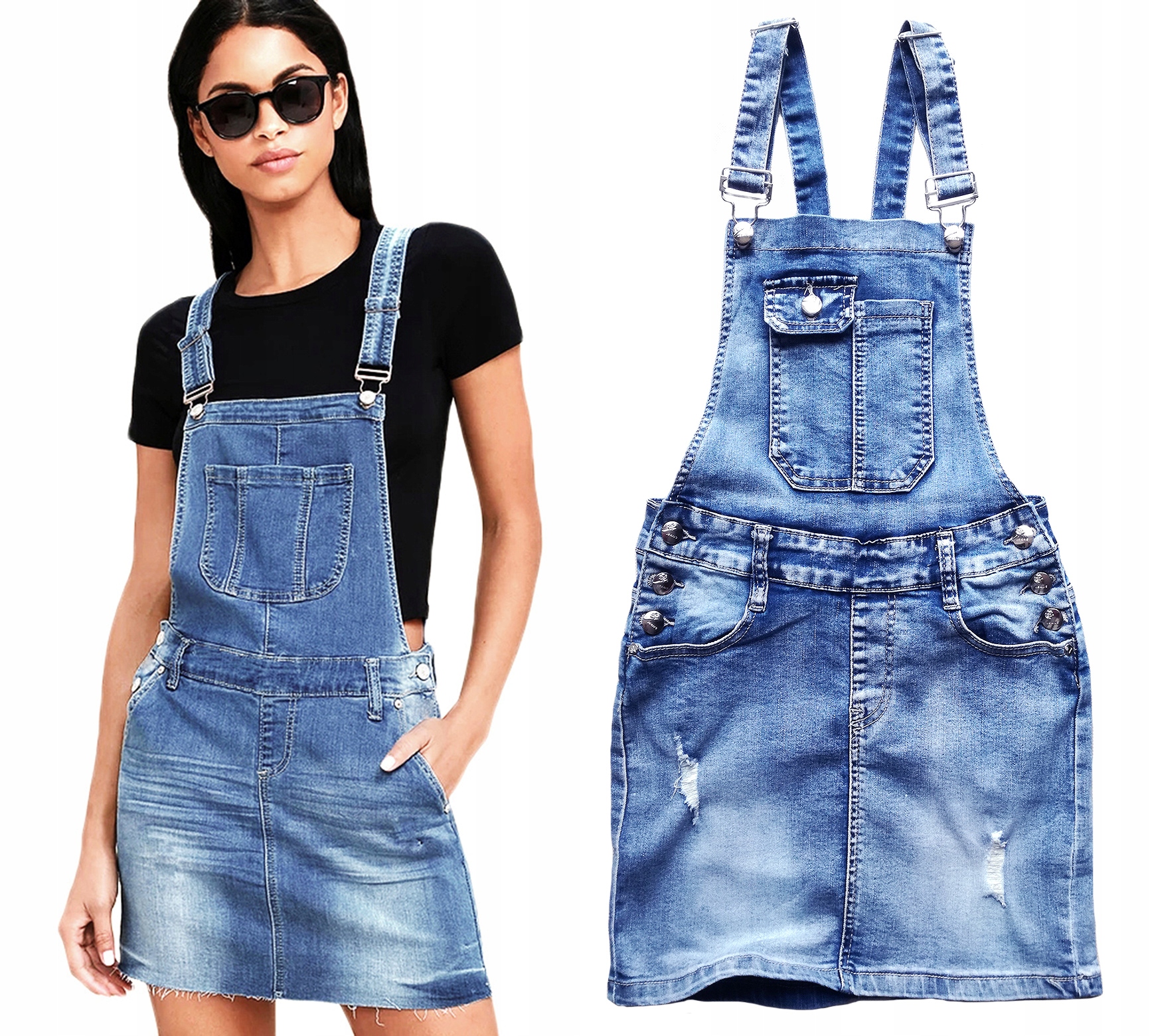 

Ogrodniczki Jeansowe Spódnica Ogrodniczka Jeans