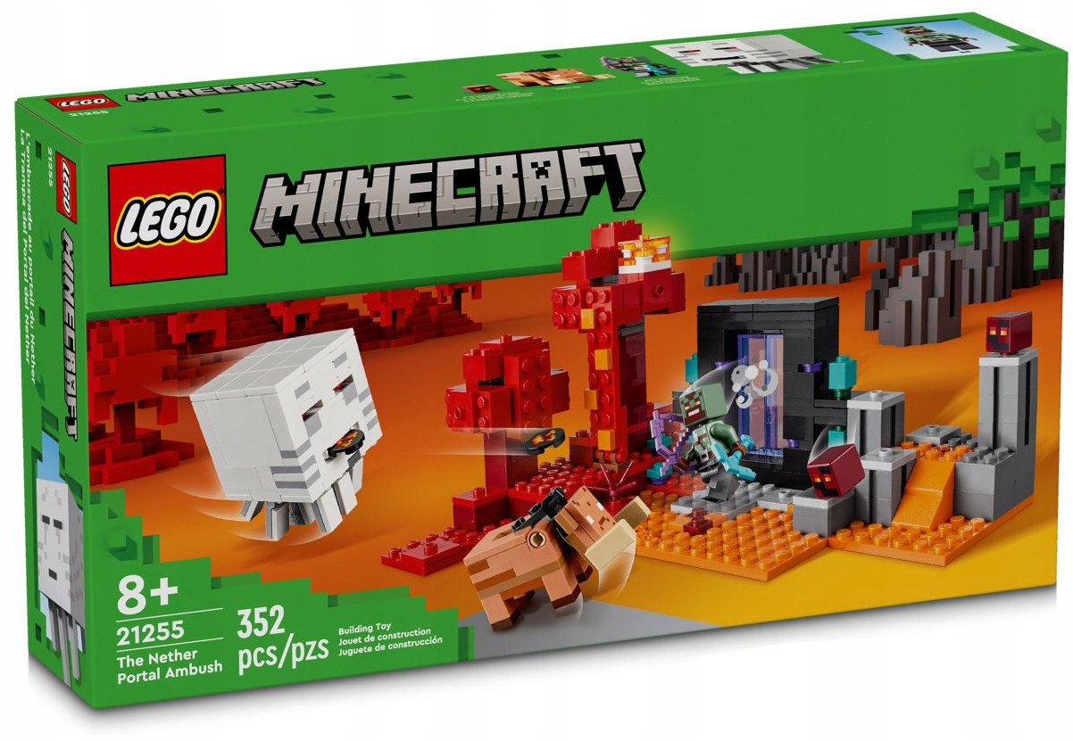 Lego 21255 Minecraft – Přepadení Na Portálu Do Netheru
