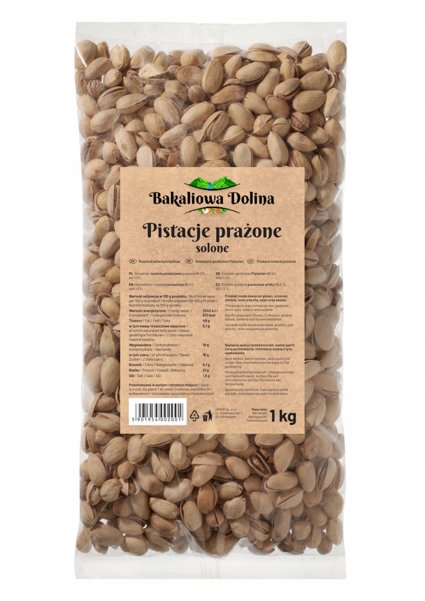 Levně Pistácie 1 Kg Pražené Solené Velké Přírodní Čerstvé V Slané Skořápce