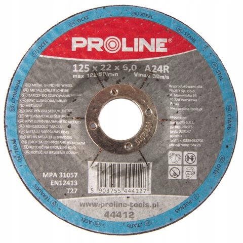 

Tarcza Do Szlifowania Metalu T27 125x6,0x22MM A24R
