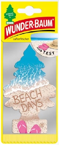 ZAPACH WUNDER BAUM CHOINKA ZAPACHOWA BEACH DAYS Rodzaj zawieszki