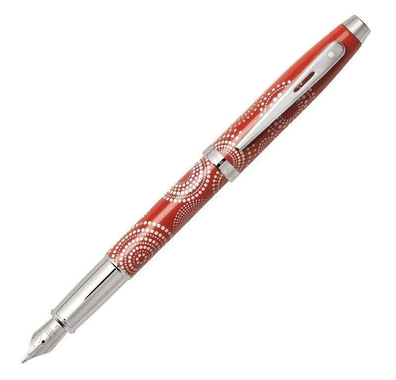 Pióro wieczne Sheaffer 9272 "M" 100 czerwone, wykończenia chromowane