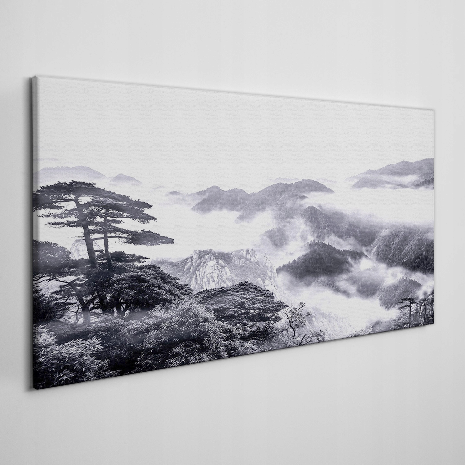 

Foto-obraz na ramie płótno Góry las mgła 140x70 cm