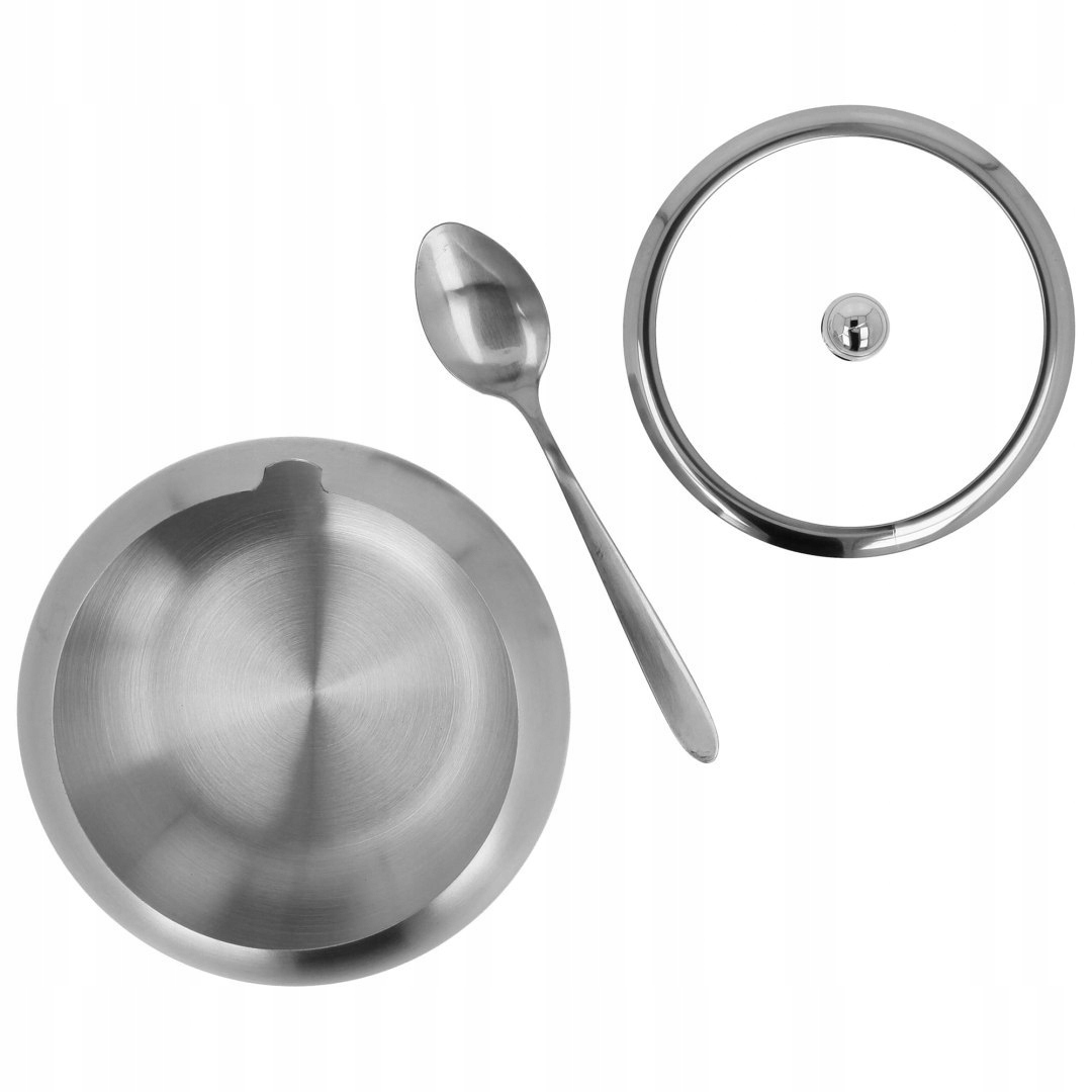 CUKIERNICA z łyżeczką STAL 560ml BRUNBESTE Materiał wykonania metal