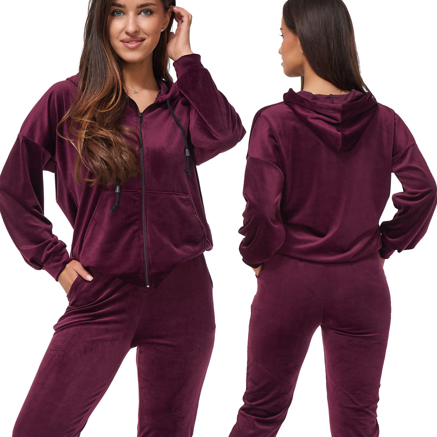 324_ 3XL/46 _welurowy Komplet Dresowy