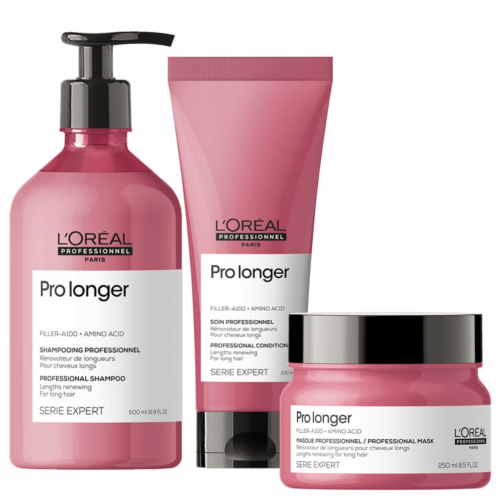 Loreal Pro Longer zahušťuje konečky vlasů šampon 500, kondicionér 200, maska