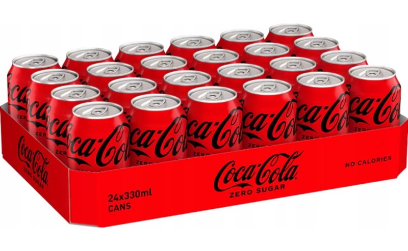 24 x Coca-Cola Zero Cukru úzká plechovka slim 330 ml sycený nápoj
