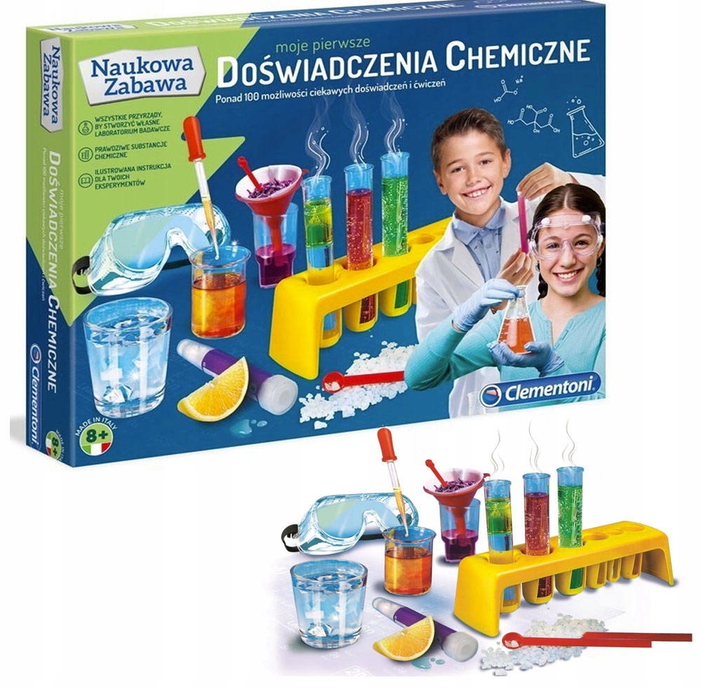 

Clementoni Laboratorium Mały Chemik Doświadczenia