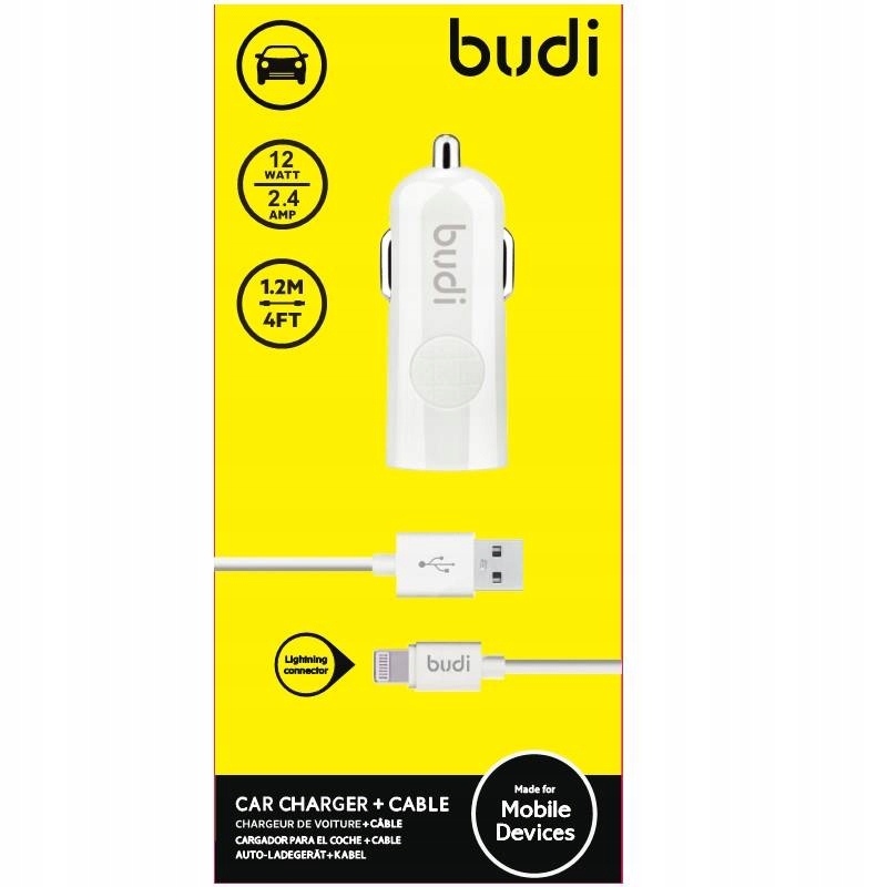 

Budi Ładowarka samochodowa Usb kabel do iphona