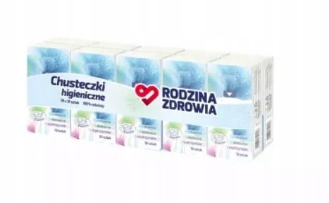 Rodzina Zdrowia Chusteczki Higieniczne 10 x 10 sztuk