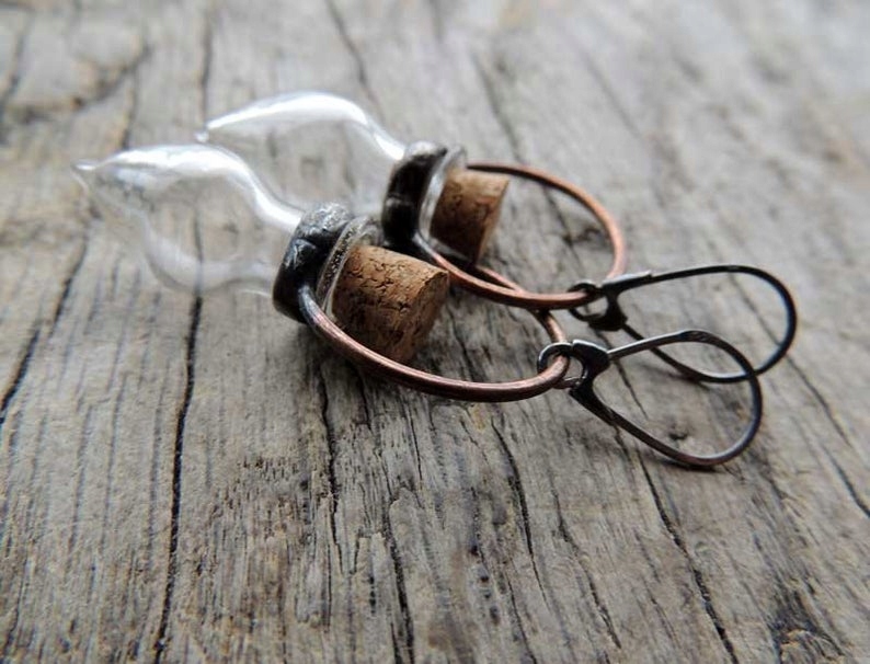 

Kolczyki buletelczki szklane wiszące kolczyki Diy