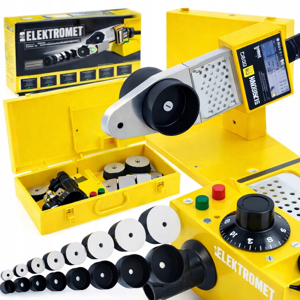 ZGRZEWARKA DO RUR PCV PP 2200W 3 Matryce 20-63MM WALIZKA 320 ZESTAW