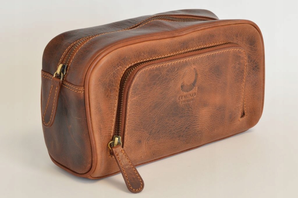 

Kosmetyczka skórzana Corno D’oro brązowa XL CD500