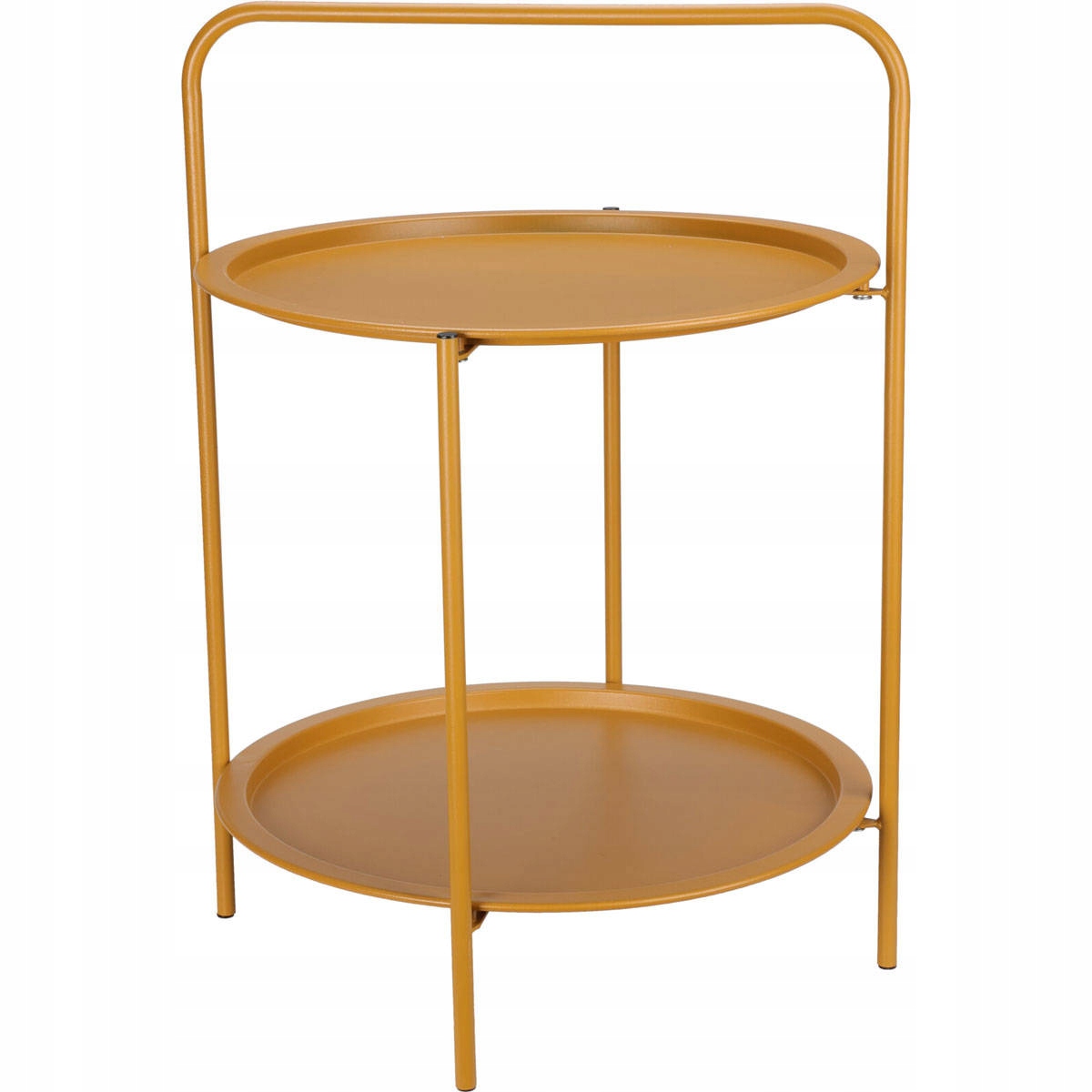 Kávový Stolek dvouúrovňový Lehký s úchytem Ø 50 cm