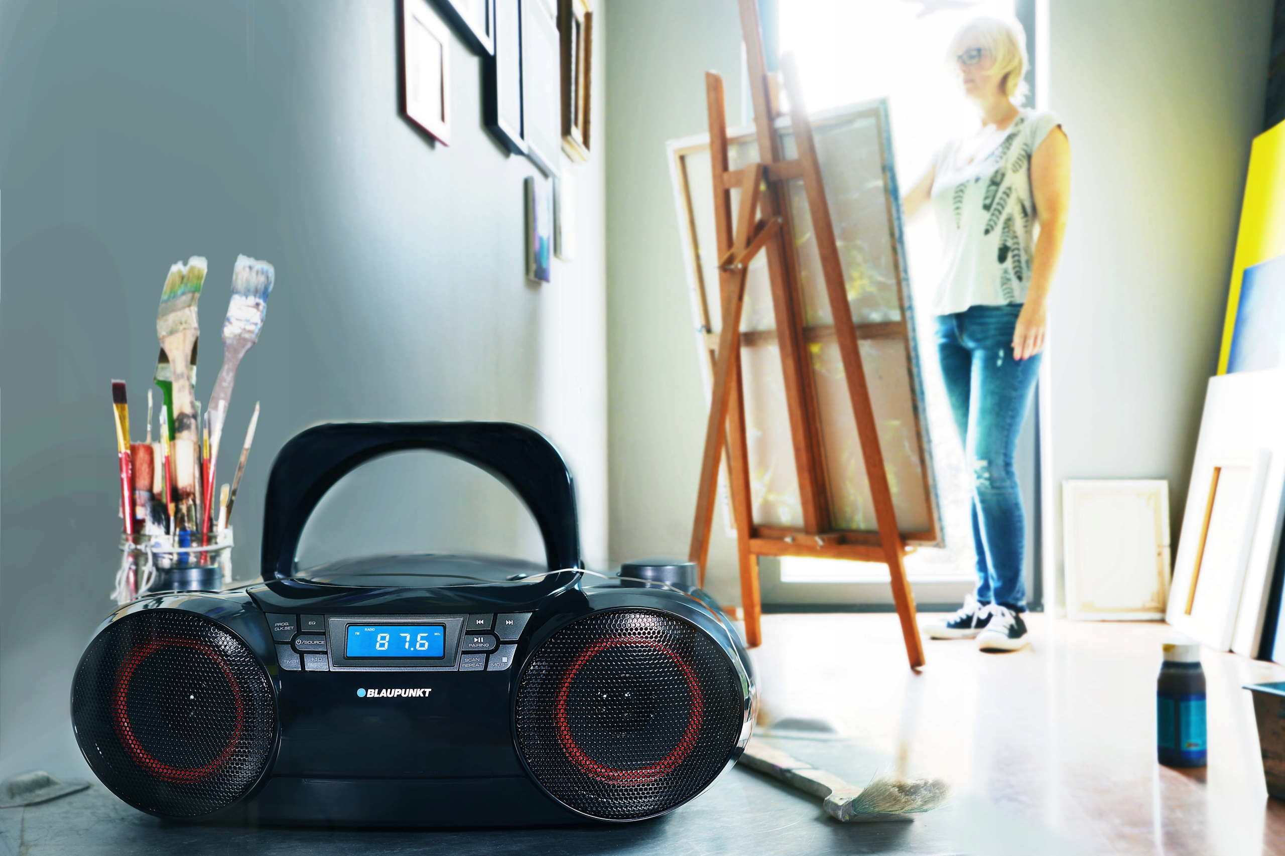 BLAUPUNKT BOOMBOX RADIOODTWARZACZ BLUETOOTH CD USB na BATERIE SIEĆ BB30BT Stan opakowania oryginalne