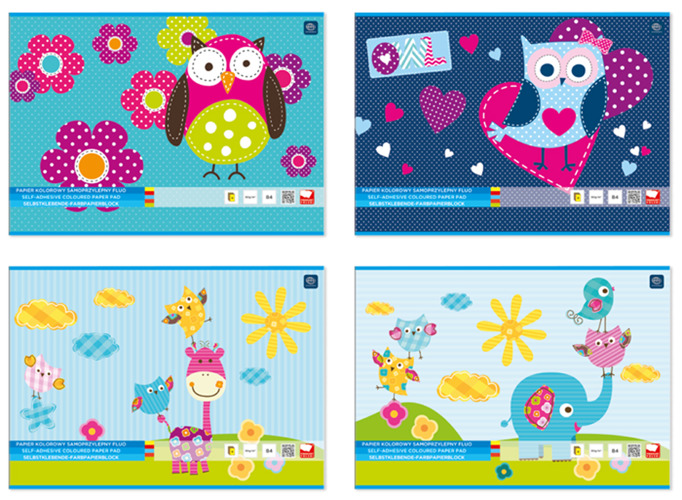 Papier kolorowy B4 Interdruk 8 arkuszy FLUO Kod producenta ZEPKB4SPFL