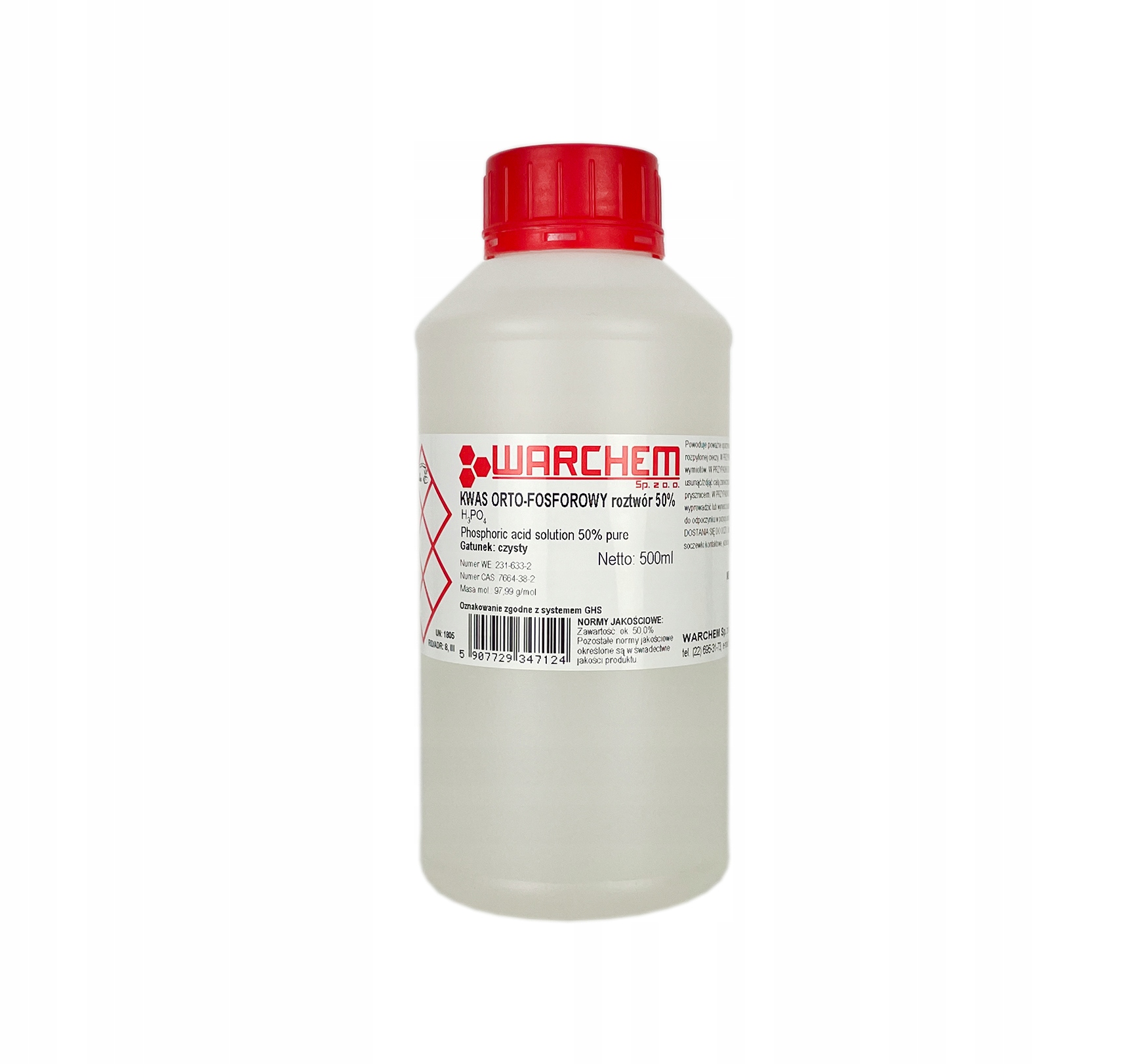 

Kwas Orto-fosforowy 50% czysty 500ml