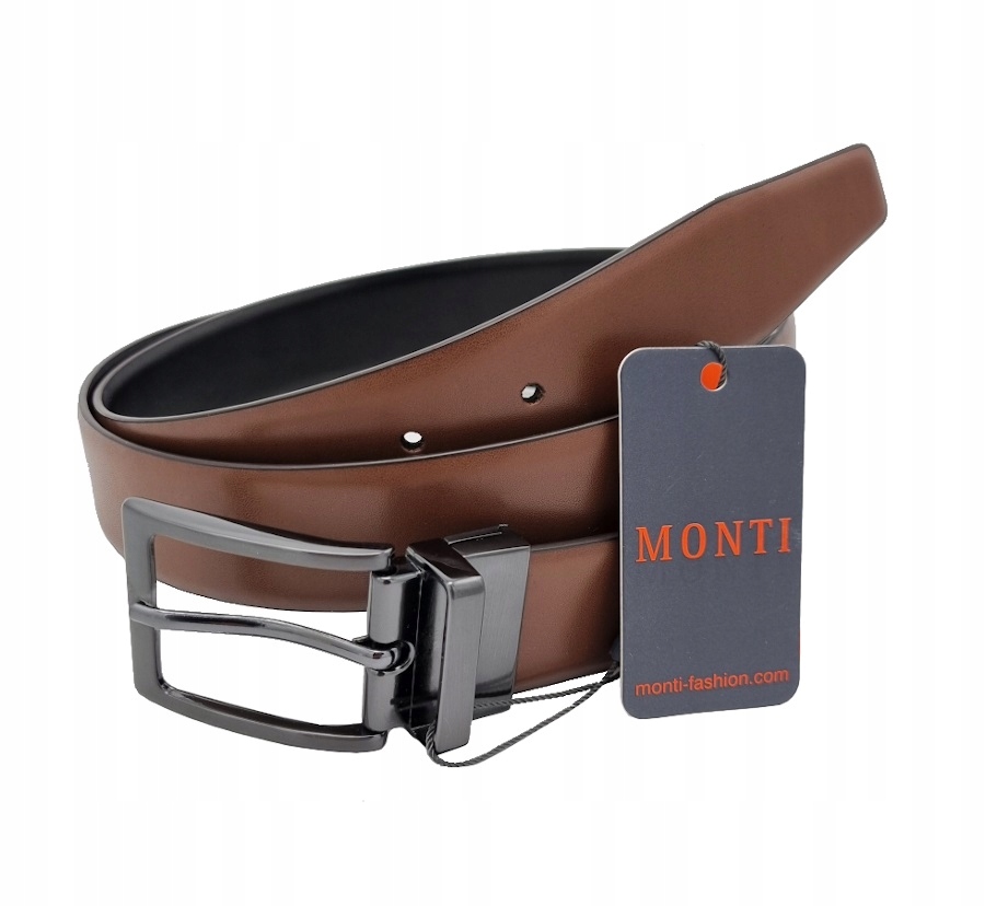 Kožený Opasek Klasický Pánský Opasek Monti 110 cm