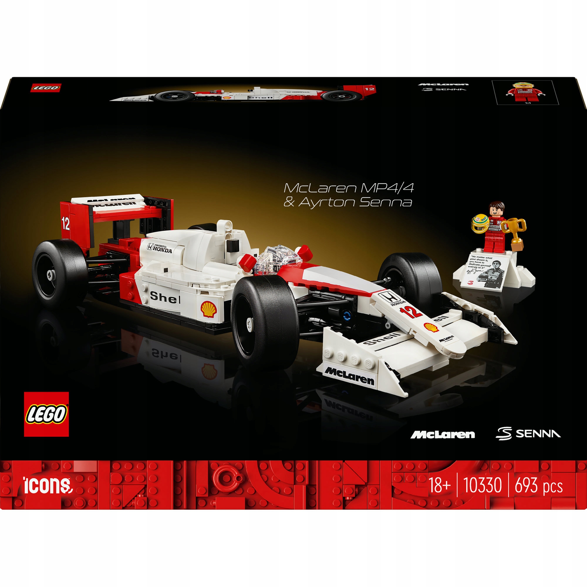 Lego Icons 10330 McLaren MP4/4 a Ayrton Senna