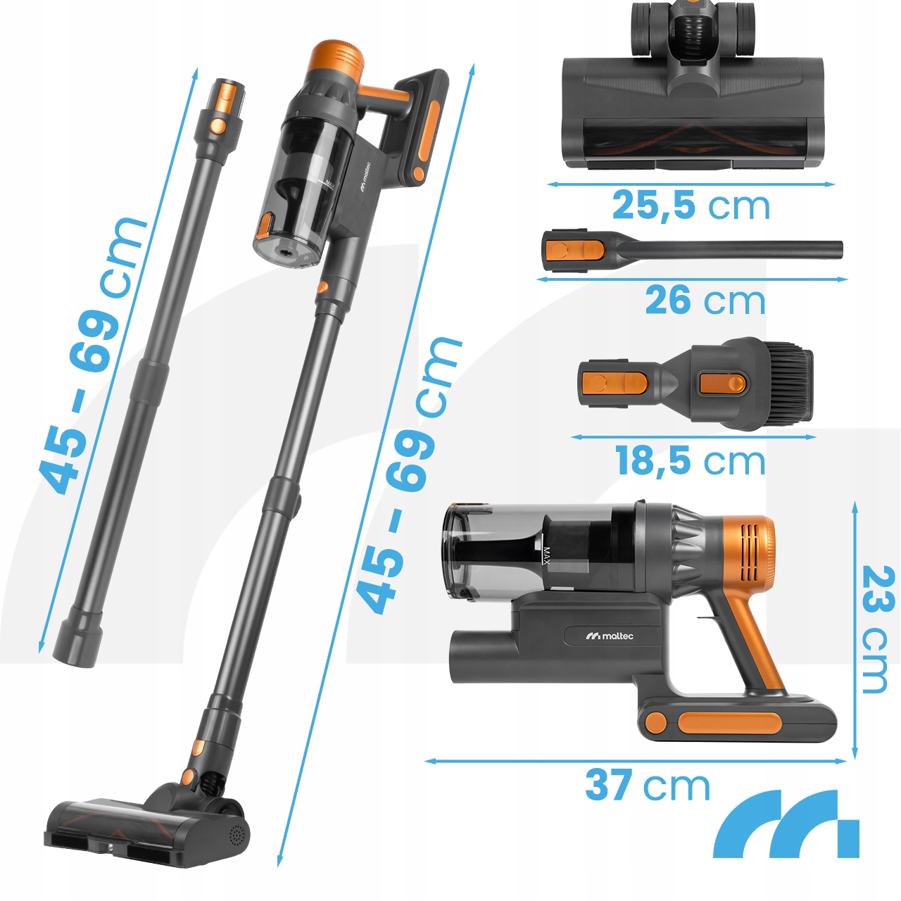 CORDLESS VACUUM CLEANER UPRIGHT BAGLESS LED ELECTROBRUSH 3IN1 500W Wet mode no
